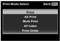 OLYMPUS TG-830 - Use △▽ to select [Print], and press the Ⓞ button. - 1