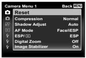 OLYMPUS TG-830 - Press the MENU button. - 1