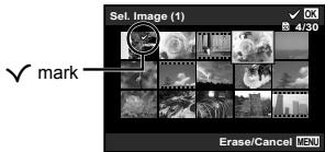 OLYMPUS TG-830 - To individually select and erase images [Sel. Image] - 1