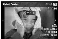 OLYMPUS TG-830 - From the playback menu ▶, select [Print Order] and then press the Ⓞ button. - 1