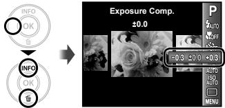 OLYMPUS VG-160 - Adjusting the brightness (Exposure compensation) - 1