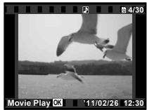 OLYMPUS VG-160 - To play back movies - 1