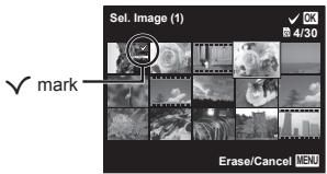 OLYMPUS VG-180 - To individually select and erase images [Sel. Image] - 1