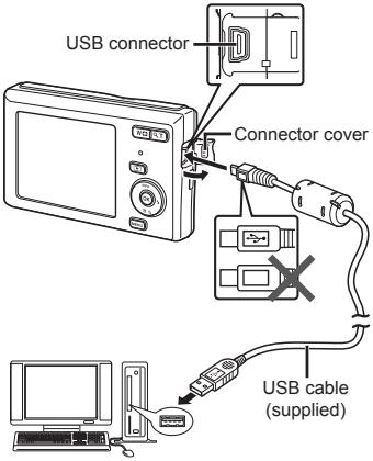 OLYMPUS VG-180 - Connecting with a computer - 1