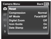 OLYMPUS VG-180 - Press the MENU button. - 1