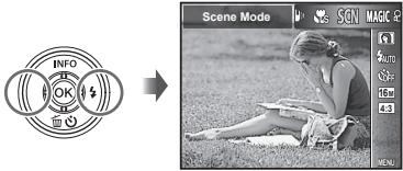 OLYMPUS VG-180 - Selecting the shooting mode - 1