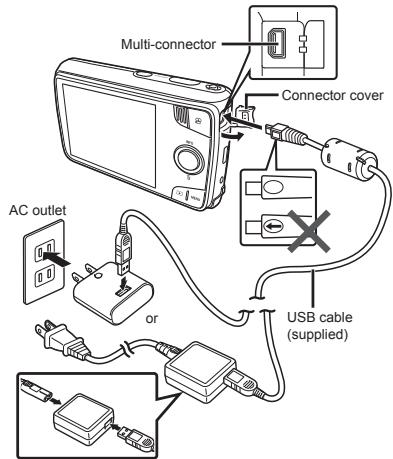 OLYMPUS VH-410 - Charging the battery - 2