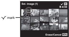 OLYMPUS VH-410 - To individually select and erase images [Sel. Image] - 1