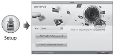 OLYMPUS VH-410 - Insert the supplied CD in a CD-ROM drive. - 1