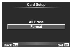 OLYMPUS XZ-10 - Erasing data completely (Card Setup/Memory Setup) - 2