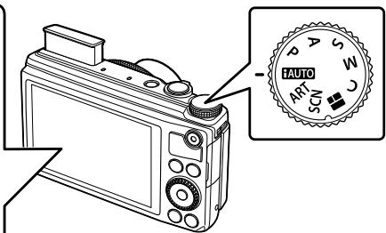 OLYMPUS XZ-10 - Set the mode dial to iAUTO. - 2