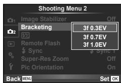 OLYMPUS XZ-10 - Select the exposure compensation using  . - 1