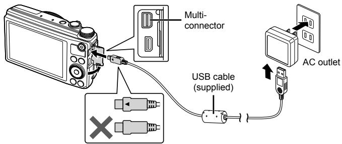 OLYMPUS XZ-10 - Charging the battery - 1