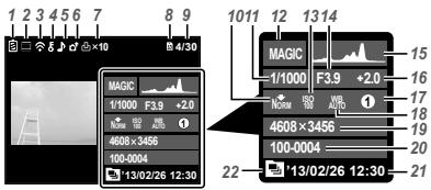 OLYMPUS SZ-16 - Playback mode display - 2