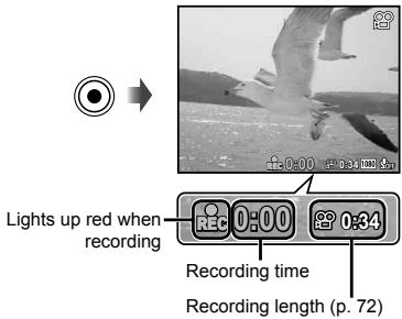 OLYMPUS SZ-16 - Press the Ⓞ button to start recording. - 1