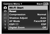 OLYMPUS TG-3 - Press the MENU button. - 1