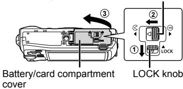 OLYMPUS TG-3 - Inserting and removing the battery and card - 1