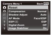 OLYMPUS TG-835 - Press the MENU button. - 1