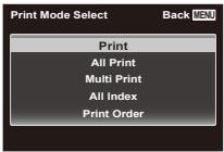OLYMPUS TG-835 - Use △▽ to select [Print], and press the Ⓞ button. - 1