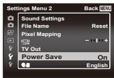 OLYMPUS TG-835 - Use △▽ to select the desired submenu 2 and then press the Ⓞ button. - 1