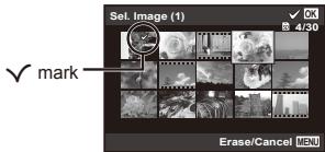 OLYMPUS TG-835 - To individually select and erase images [Sel. Image] - 1