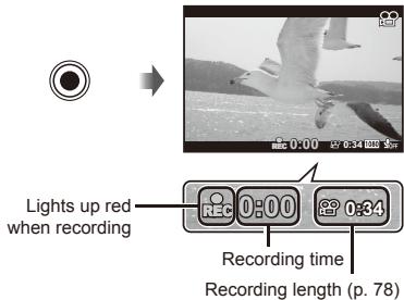 OLYMPUS TG-835 - Press the Ⓞ button to start recording. - 1