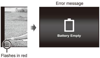 OLYMPUS TG-835 - When to charge the batteries - 1