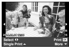 OLYMPUS STYLUS 1S - Selecting pictures you want to print - 1