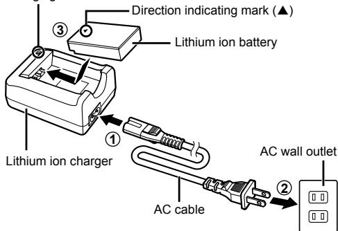 OLYMPUS STYLUS 1S - Charging the battery. - 1