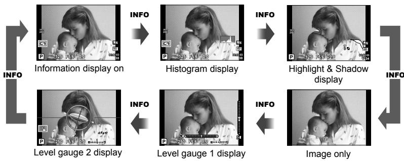 OLYMPUS STYLUS 1S - Choosing the Information Shown in the Shooting Display - 1
