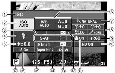 OLYMPUS STYLUS 1S - Using the super control panel - 1