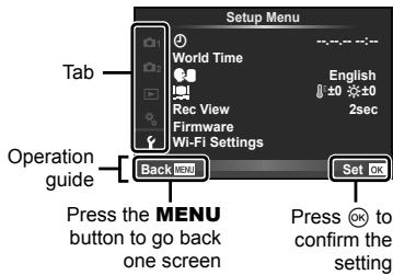 OLYMPUS STYLUS 1S - Setting setup menu - 1