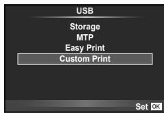 OLYMPUS STYLUS 1S - Connect the camera to the printer using the supplied USB cable and turn the camera on. - 1