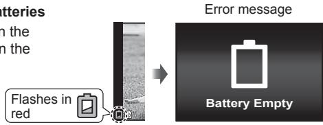 OLYMPUS STYLUS SH-2 - When to charge the batteries - 1