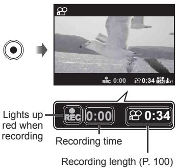 OLYMPUS STYLUS SH-2 - Press the Ⓞ (movie) button to start recording. - 1