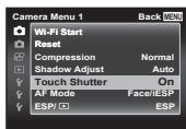 OLYMPUS STYLUS SH-2 - Use  (arrow pad) to select the desired submenu 2 and then press the Ⓞ button. - 1
