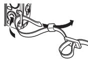 OLYMPUS TG 850 - Attaching the camera strap - 3