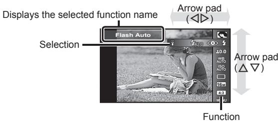 OLYMPUS TG 850 - Function menu - 1