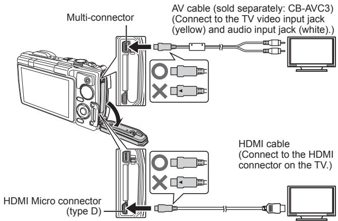 OLYMPUS TG-860, TG-860 - Viewing camera images on TV - 1