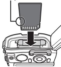 OLYMPUS TG-860, TG-860 - Insert the card straight until it clicks into place. - 1