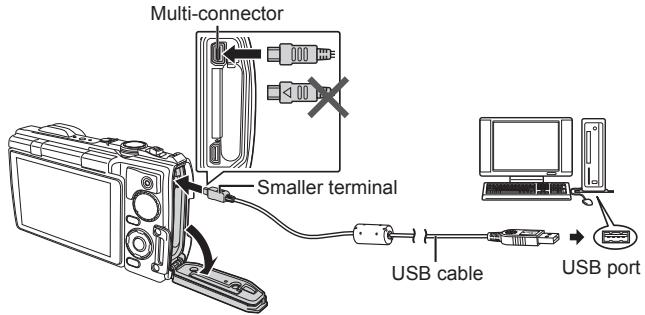 OLYMPUS TG-860, TG-860 - Connecting the camera - 1