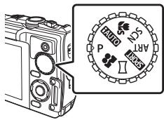 OLYMPUS TG-860, TG-860 - Set the mode dial to P. - 1