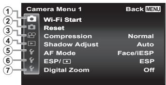 OLYMPUS TG-860, TG-860 - Setup menu - 1