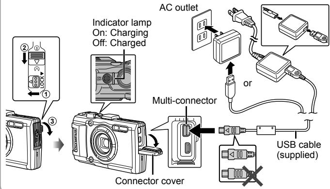 OLYMPUS TG3 - Connecting the camera - 1