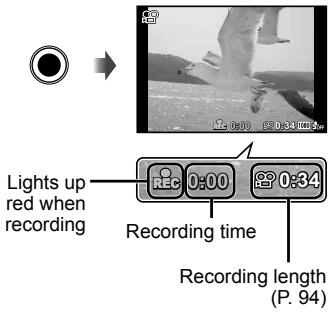 OLYMPUS TG3 - Press the () (movie) button to start recording. - 1
