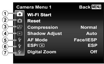 OLYMPUS TG3 - Setup menu - 1