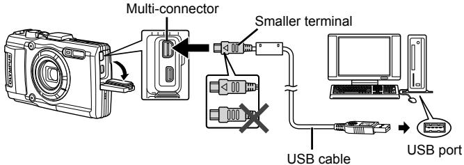 OLYMPUS TG3 - Connecting the camera - 1
