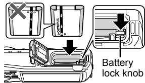 OLYMPUS TG3 - Inserting and removing the battery and card - 2
