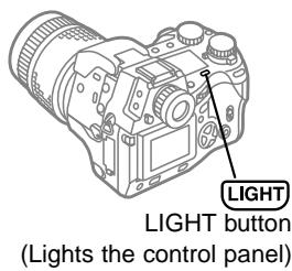 OLYMPUS CAMEDIA E-10 - Control panel difficult to see? - 1