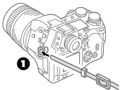 OLYMPUS CAMEDIA E-10 - Attaching the Camera Strap - 1
